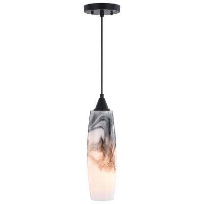 VAXCEL Milano Bronze Mini Pendant Ceiling Light Black and White Glass