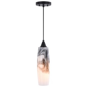 VAXCEL Milano Bronze Mini Pendant Ceiling Light Black and White Glass - 1 of 4