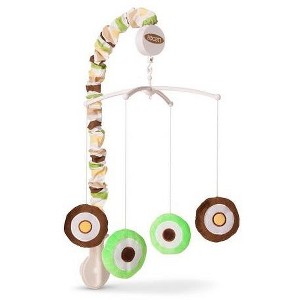 Bacati - Mod Dots/Stripes Green/yellow/choco Mobile - 1 of 3