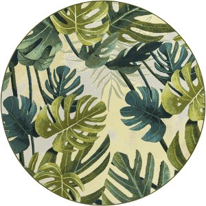 Unique Loom    Outdoor Botanical Longwood Area Rug - 1 of 4