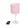 Creekwood Home 19.5" Bedside USB Port Feature Metal Table Desk Lamp: Nightstand Light, ETL Listed - 4 of 4