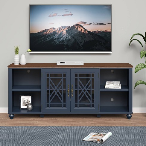 Festivo Vintage Style 70" TV Stand for TVs up to 80" Navy - image 1 of 4