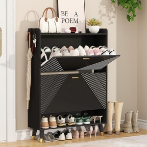 TIRAMISUBEST Slim Shoe Cabinet with Flip Drawers for Entryway & Hallway - 1 of 4