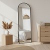 MAYEERTY 64 inch Full Length Mirror Aluminum Ally Frame with Stand Floor Mirror for Living Room Black - 2 of 4