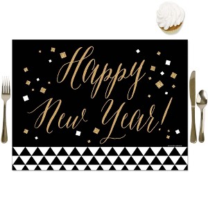 Big Dot of Happiness New Year's Eve - Gold - Party Table Decorations - New Years Eve Party Placemats - Set of 16 - 1 of 4