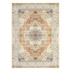 8x10 Large Washable Area Rug, Blue Non Slip Carpet, Stain Resistance Vintage Room Rug, Indoor Floor Carpet for Living Room, Low Profile Rug, Boho Rug - 4 of 4