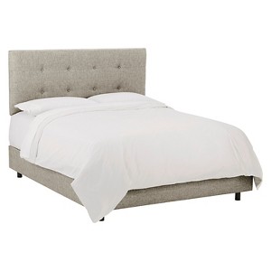 Dolce Metallic Upholstered Bed - Groupie Pewter - Twin - Skyline Furniture , Groupie Silver