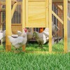 Famapy Wooden Outdoor Chicken Coop with Waterproof Canopy, Multi - Level Mesh - d Poultry Hutch for Backyard Farming - 4 of 4