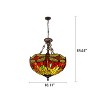 Chloe Lighting Empress Dragonfly Tiffany-Style Dark Bronze 3 Light Inverted Pendant 18 Inch Wide - 3 of 4