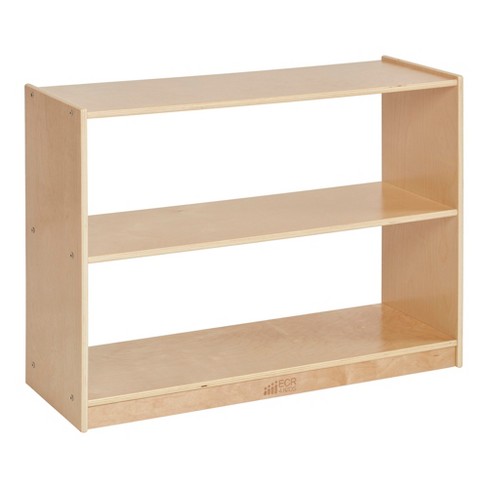 ECR4Kids Birch 2 Shelf Storage Cabinet without Back, Wood Book Shelf  Organizer