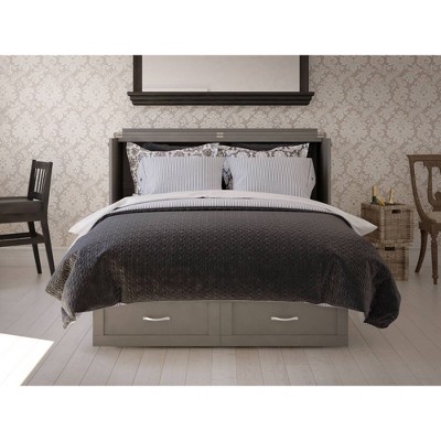 Espresso Queen Murphy Bed Chest with Single Drawer