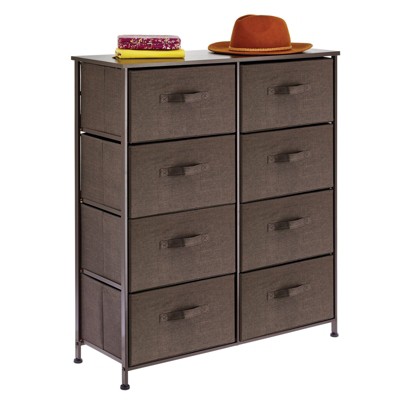 mDesign - Brandclub - mDesign Dresser Storage Furniture Organizer - Large  Standing Unit for Bedroom, Office, Entryway, Living Room and Closet - 7  Removable Fabric Drawers - Bronze/Linen