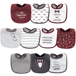 Hudson Baby Infant Boy Cotton Bibs 10pk, Ladies I Have Arrived, One Size - 1 of 4