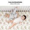 LISM 2 PCS Cotton Crib Sheets Baby Sheets for Standard Crib Mattress, 52"x 28" - 4 of 4