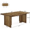 Wood 63" Dining Table for 4-6 People, Large Rectangular Kitchen Table with Sturdy Wooden Legs - 3 of 4