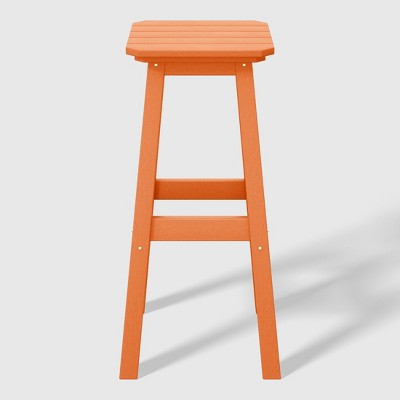 WestinTrends Malibu 29" All Weather Hdpe Outdoor Patio Sqaure Backless Bar Stool