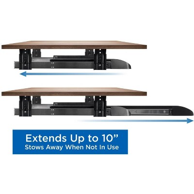 Adjustable Black Under Desk Keyboard Drawer with Mouse Platform