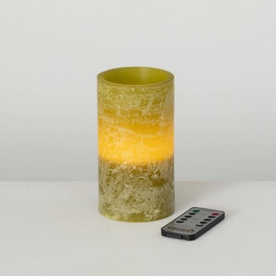 6"Sulivans Vance Kitira Timber LED Glow Candle