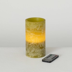 6"Sulivans Vance Kitira Timber LED Glow Candle - 1 of 4