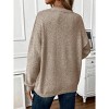 Wonens Pullover Sweaters Batswing Sleeve Crew Neck Trendy Lightweight Sweater Loose Fit Front Pleated Sweater Rib Knit Jumper for Fall - 2 of 4