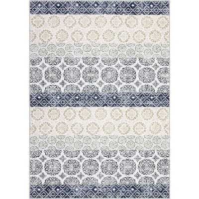 Acekool Washed Velvet Area Rug - Soft High-Density Brocade Carpet for Living Room & Bedroom, Easy Care Foldable Design