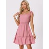 Allegra K Women's Summer Tie Strap Sleeveless Smocked Waist A-Line Sundress - 2 of 4