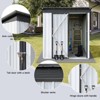 5x3 Ft Outdoor Storage Shed, All Weather Metal Sheds with Lockable Doors, Floor Sloping Roof and 2 Vent Outside Waterproof Tool Shed for Garden Lawn - 4 of 4