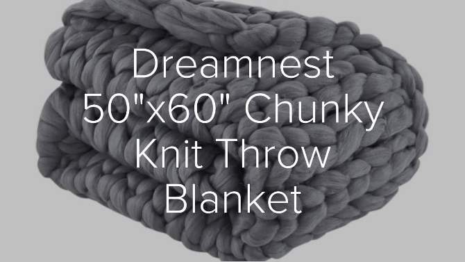 50"x60" Chunky Knit Throw Blanket - Dreamnest, 2 of 6, play video
