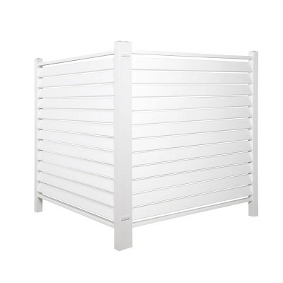 Lirago Horizontal Stripe Vinyl Privacy Fence Panel 48 x 48 in.