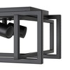 YANSUN 11.41 in. 4-Light Industrial Caged Flush Mount , Metal Black Square Ceiling Light Fixtures for Kitchen Island - 4 of 4