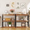 Tangkula 3 Tier Bookshelf Wooden Bookcase w/ Dual Anti-Tipping Kits Open Shelving Unit - 4 of 4