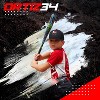 Ortiz34 Youth T-Ball Set, 25" Aluminum Bat (-10 Drop), Foam Core T-Ball, 9" Lightweight Glove, Graffiti Print (Red/Blue) - 4 of 4