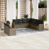 vidaXL Garden Sofa Set Gray PE Rattan Large Modular Garden Sofa Set - 2 of 4