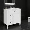 Wooakway 30"L White Modern Bathroom Vanity with Sink 2 Drawers Tip Out Storage Cabinet - 3 of 4
