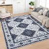 Machine Washable Vintage Rug – Soft Low Pile, Non-Slip, Stain-Resistant, Non-Shedding Carpet for Living Room, Bedroom - 2 of 4
