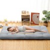 Solid Japanese Floor Mattress Indoor Furniture Living Room Bedroom Futon Mattress, Foldable & Portable Tatami Mat Roll Up Camping Mattress Pad - 2 of 4