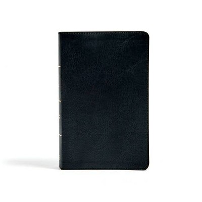 CSB Single-Column Personal Size Bible, Black Leathertouch - by  Csb Bibles by Holman (Leather Bound)