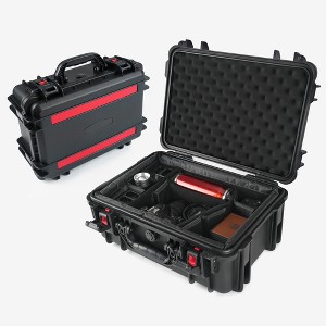 Gulches Waterproof Hard Case with Lid Storage Box and Dividers - Black Plastic Precision Instrument Case - 1 of 4