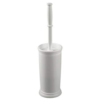 mDesign Plastic Compact Bathroom Toilet Bowl Brush and Holder