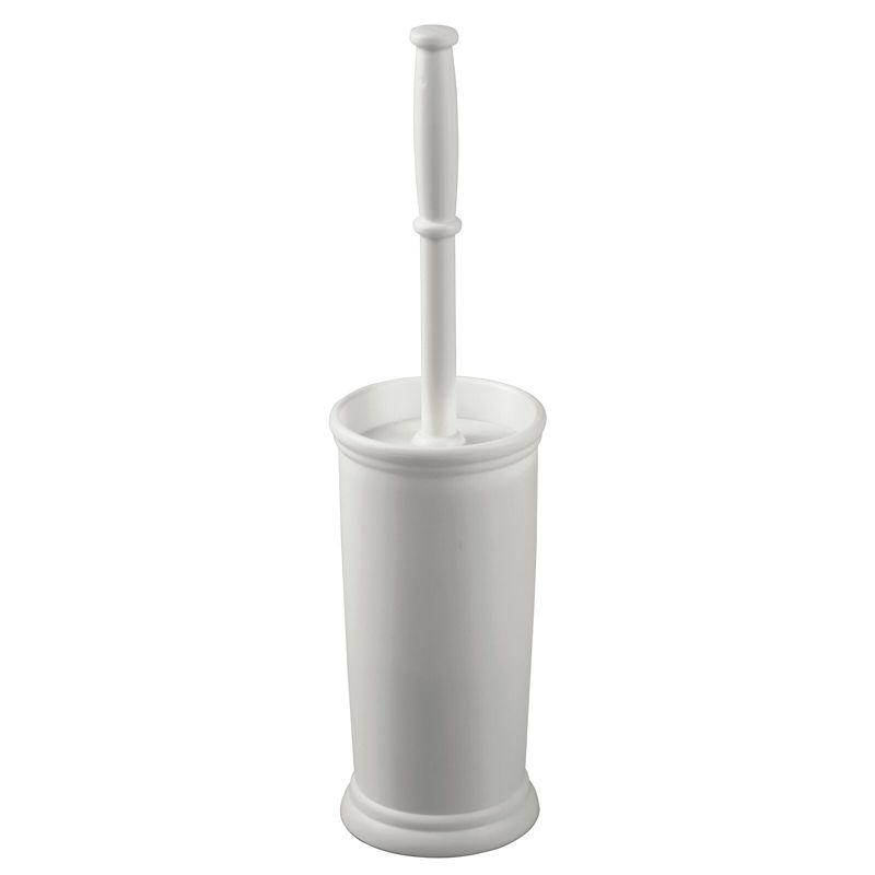 mDesign Plastic Compact Bathroom Toilet Bowl Brush and Holder, 1 of 8