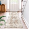Washable Vintage Printed Rug Non Slip Low Pile Rug Soft Throw Floor Cover Foldable Indoor Carpet for Living Room Bedroom Playroom Nursery - 2 of 4