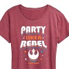 Women's - Star Wars - Party Like A Rebel Short Sleeve Graphic T-Shirt - 2 of 4
