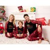 Clearlove Christmas Pajamas Contrast Color One Piece Pajamas Long Sleeve Shirts Casual Matching Sets for Kids - 3 of 4