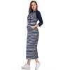 BLUEMING Womens 3/4 Long Sleeve Maxi Hoodie Dress Casual Pocket Slim Pullover Sweater Dress Travel Outfits - 3 of 4