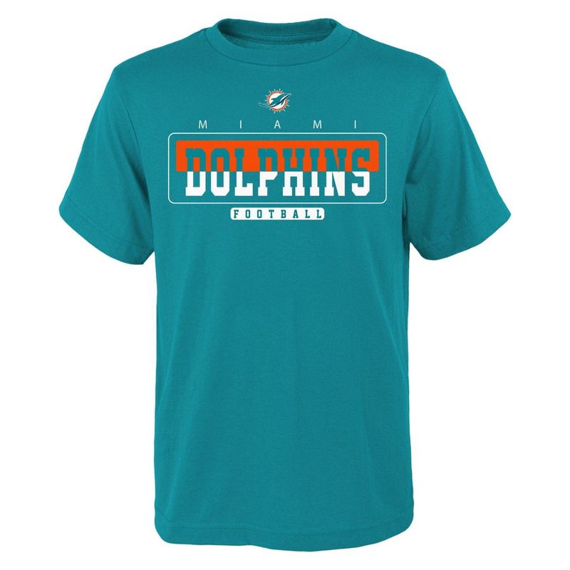 NFL Miami Dolphins Boys&#39; Short Sleeve Cotton T-Shirt, 1 of 2