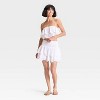 Women's Eyelet Tube Top - Universal Thread™ White - 3 of 3