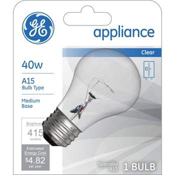 GE 40w A15 Appliance Incandescent Light Bulb White