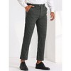 Lars Amadeus Men's Slim Fit Stretch Plaid Business Trousers Dress Pants - 2 of 4