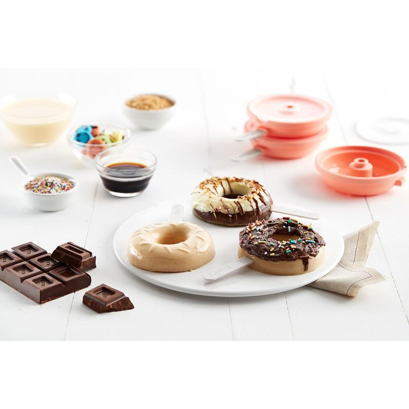 Lekue Pretzel & Donut Shapes Ice Cream Pop Mold, Set of 4, 3 of 6