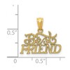 Black Bow Jewelry 14k Yellow Gold Best Friend Fancy Pendant, 19mm - 4 of 4